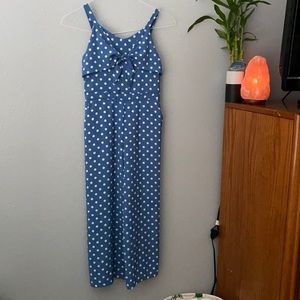 Blue poka dot jumpsuit